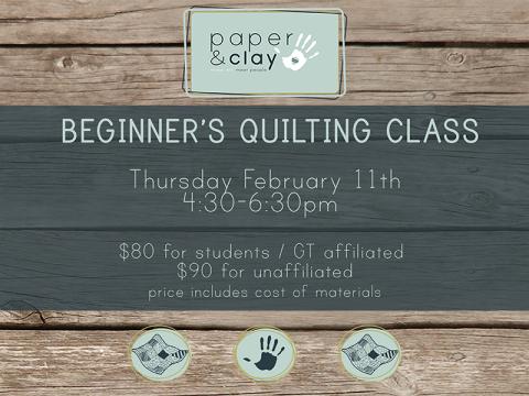 Paper & Clay presents: Beginners Quilting