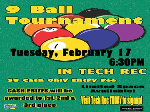 Tech Rec presents: Billiards Tournament