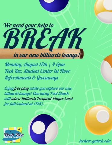 Billiards "Break" In