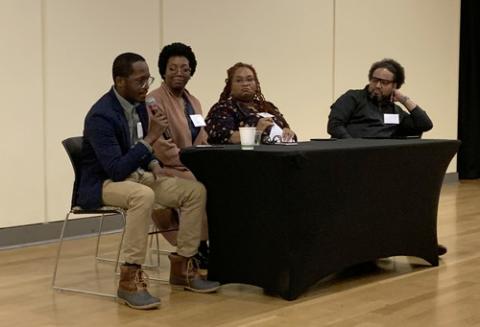 Black Media Studies faculty (l-r) John Thornton, Joycelyn Wilson, Susana Morris, and André Brock
