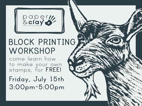 Paper & Clay presents: Block Printing!