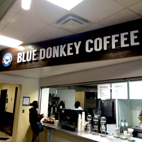 Blue Donkey Coffee at the Student Center