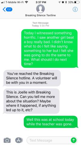 Breaking Silence text line