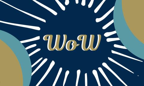 Graphic with "WoW," standing for "Week of Welcome."