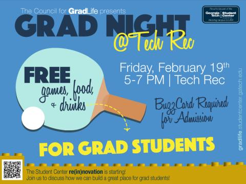 The Council for GradLife presents: Grad Night at Tech Rec!