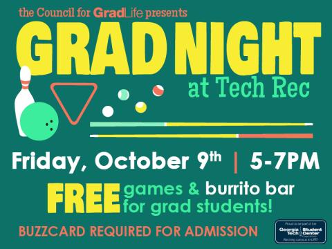 SCPC Council for GradLife presents: Grad Night at Tech Rec!