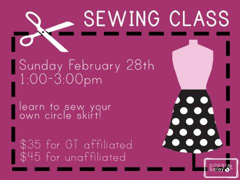 Paper & Clay presents: Circle Skirt Sewing Class!