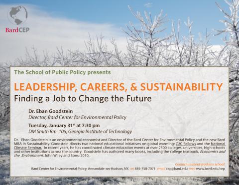 Leadership, Careers and Sustainability: Finding a Job to Change the Future