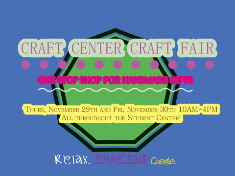 Student Center Craft Center Craft Fair 2012!