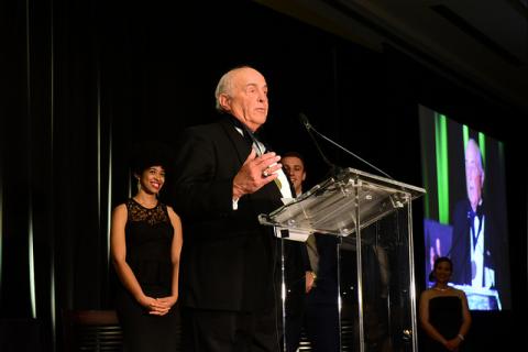 Dennis V. Vohs during his acceptance speech