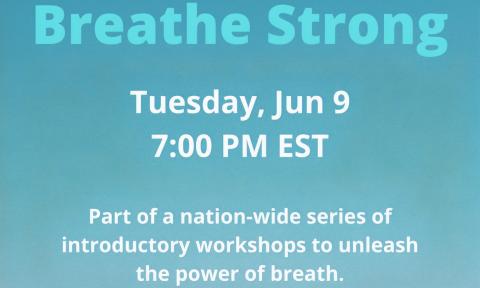 Flyer for SKY's Breathe Strong on June 9 at 7 p.m.