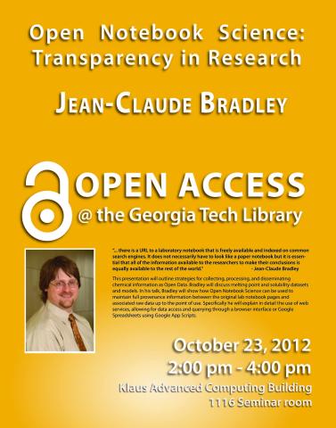 Open Access Lecture 2012 - Open Notebook Science: Transparency in Research