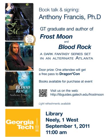 Frost Moon/Blood Rock Book Talk Poster