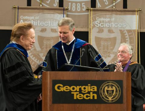 John Portman receives Honorary Doctorate from President Peterson