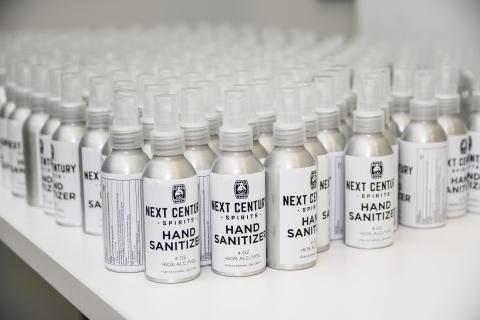 bottles of hand sanitizer