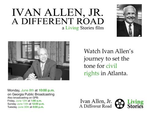 Ivan Allen, Jr. - A Different Road 2015 Documentary Promo Flyer