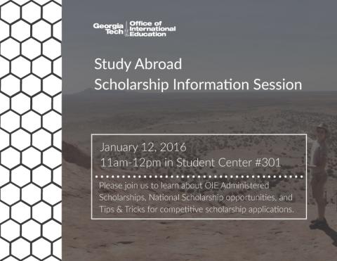 January 2016 Study Abroad Scholarship Information Session