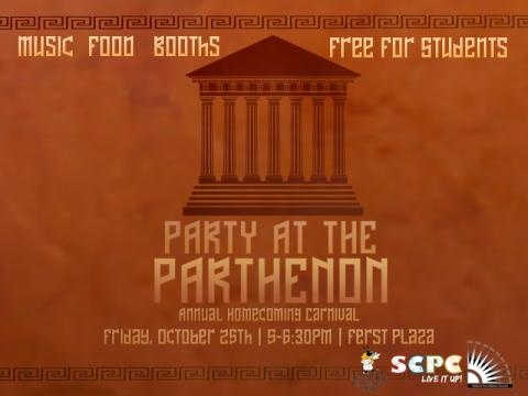 Homecoming presents: Party at the Parthenon!