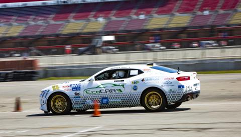 photograph of Georgia Tech EcoCAR 3 at the Auto Club Speedway