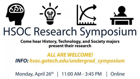 Flyer for the spring 2021 HSOC undergraduate research symposium
