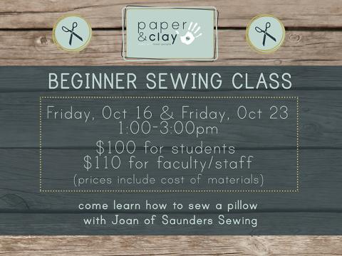 Paper & Clay presents: Sewing Workshop!