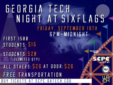 SCPC Atlanta Life presents: GT Night at Six Flags!
