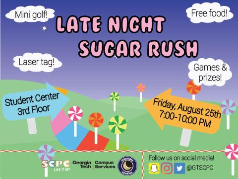 SCPC Presents Late Night Sugar Rush 8/25!