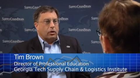 Tim Brown speaking with SupplyChainBrain