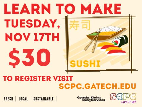 SCPC Options presents: Learn to make Sushi!