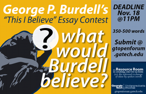What Would Burdell Believe? Essay Contest