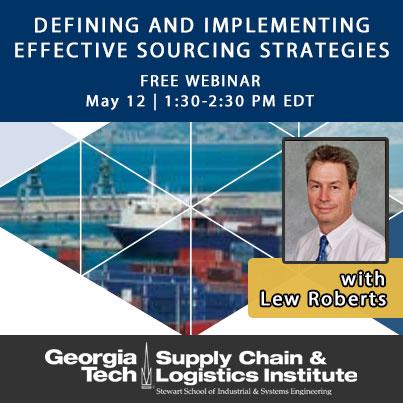FREE Defining and Implementing Effective Sourcing Strategies webinar, Tuesday, May 12 1:30 - 2:30 pm EDT!