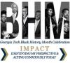 Logo for the 2020 Black History Month Lecture, "Impact: Identifying my perspective and acting consciously today."