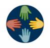 ECE Diversity & Inclusion Council Graphic Multi-colored hands