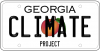 Logo of the Georgia Climate Project resembling a Georgia state license plate.