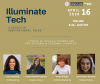 A flyer for the Student Government Association's virtual Illuminate Tech speaker series on April 16, 2020.
