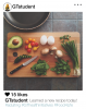 Instagram framed image of cutting board with food to prepare