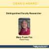 Mary Frank Fox Distinguished Faculty Researcher Award