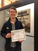 Patrick Weathers with his Global Engineering Immersion Program certificate