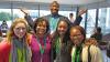 Manu Platt, in the back, reunites with some of his former students at the Biomedical Engineering Society Annual Meeting: from left to right, Meghan Ferrall-Fairbanks, Monet Roberts, Simone Douglas-Green, and Adeola Michael. (Photo Courtesy: Manu Platt)