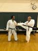 Stan Broome with karate student Sanyja Momaya. 