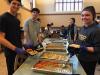 Photo of students preparing meals for Klemis Kitchen.