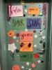 Decorated door to say thanks to custodian.