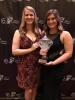 Members of Phi Mu accept their award, the Carnation Cup