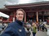 Patrick Weathers with his mother at Senso-ji