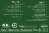 Asian American Awareness Month Schedule