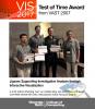 Co-authors Zicheng Liu, Carsten Görg, and John Stasko display their Test of Time award at IEEE VIS 2017