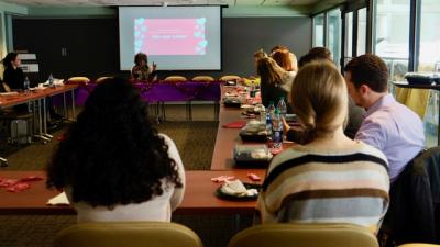 Students at Dean Royster Listening Lunch