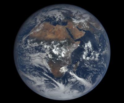 A view of Earth as seen from EPIC, the Earth Polychromatic Imaging Camera. /DSCOVR:EPIC/NASA