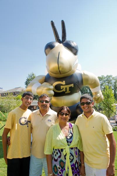 Picture with Buzz at Family Weekend