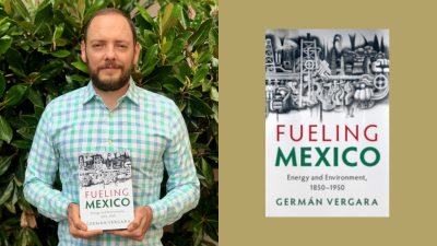 Germán Vergara with his new book &#039;Fueling Mexico.&#039;